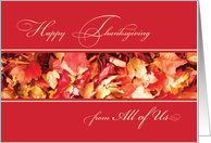 From All of Us Thanksgiving Leaves card