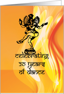 Dance 20 Year Anniversary Invitation Nataraja card