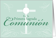 Spanish First Communion Script on Green card