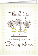 Thank You Caring Nurse Wild Flowers card