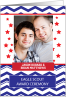 Custom Photo Eagle Scout Award Ceremony Program Personalized card