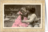 Husband Valentines Day Vintage Sweet Kiss card
