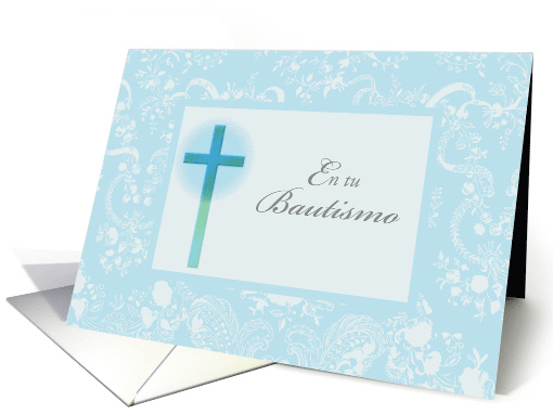 Blue Lace Baptism for Boy Spanish card (1356872)