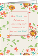 Future Mother in Law Mother in Law Day Religious with Sunflowers card