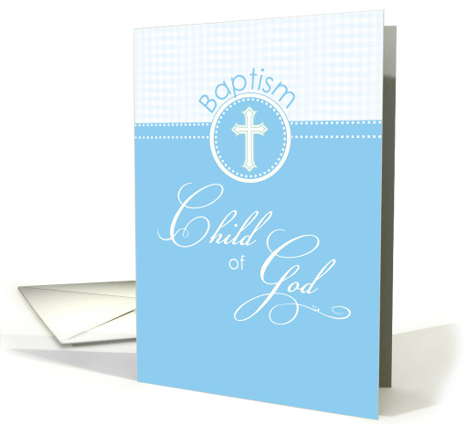 Blue Boy Child of God Baptism Congratulations card (1364478)