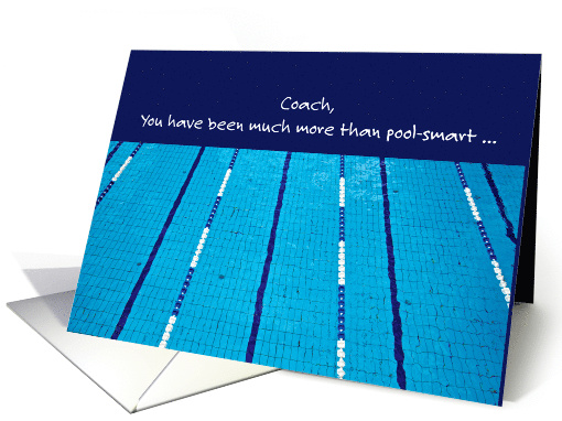 Thanks Swim Coach Swimming Pool card (1364846)