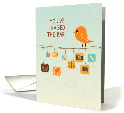 Paralegal Day Bird on High Wire Legal Assistant card (1367380)