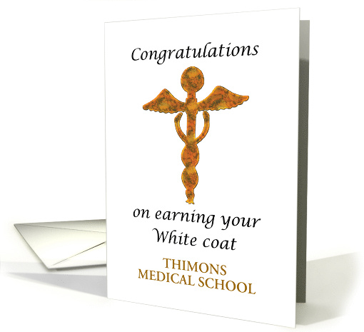 Custom School Name White Coat Ceremony Medical card (1399526)