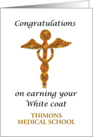 Custom School Name White Coat Ceremony Medical card