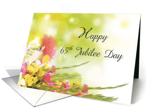 65th Anniversary of Religious Profession Nun Flowers card (1401708)