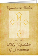 Congratulations Equestrian Order of the Holy Sepluchre of Jerusalum card