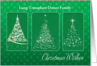 Organ Transplant Donor Family Christmas Customize Personalize Tree card