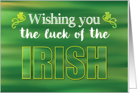 For Secret Pal Luck of the Irish Green St Patricks Day card