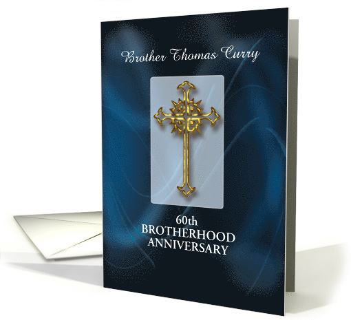 Invitation to 60th Brotherhood Anniversary Customizable Name Year card