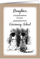 Congratulations to Daughter on Veterinary School Graduation Dog Cat card