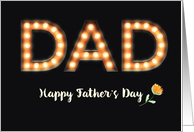 From All of Us Dad Fathers Day Marquee Light Bulb Letters card
