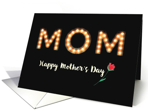 From All of Us Mom Mothers Day Marquee Light Bulb Letters card
