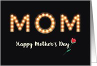 From All of Us Mom Mothers Day Marquee Light Bulb Letters card