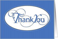 Business Thank You in Blue Script card