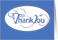 Sponsor Thank You Blue Script card