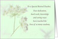 Retired Teacher Thank You Wildflowers card