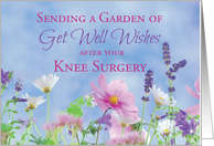 Get Well After Knee Surgery Garden with Flowers card