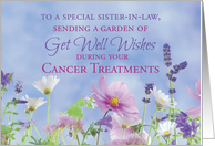 Sister in Law Get Well During Cancer Treatments Garden Wildflowers card