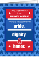 Air Force Academy Graduation Congratulations Red White Blue Stars card