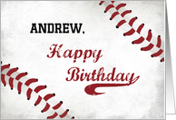 Personalized Name Andrew Birthday Large Grunge Baseball card