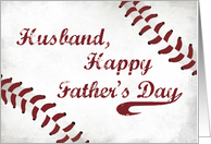 Husband Fathers Day Large Grunge Baseball Sport card
