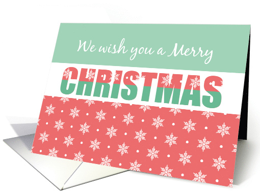 Merry Christmas Two Toned Typography card (1455096)