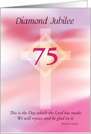 75th Jubilee for Nun Pink Flower card