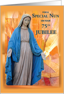 75th Anniversary Jubilee for Catholic Nun Mary card