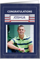 Customizable Photo Name Law Enforcement Police Graduate card
