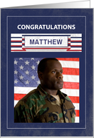 Customizable Military Graduation Basic Training Congratulations card