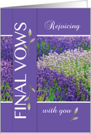 Nun Final Vows Rejoicing Lavender Flower card
