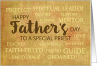 Catholic Priest Fathers Day Qualities of Father card
