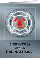 Employee Anniversary with Fire Department Silver card