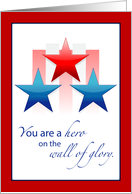 Thank You Military Service Patriotic Wall of Glory card