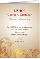 Bishop Custom Name Title 50th Ordination Anniversary Blessings card