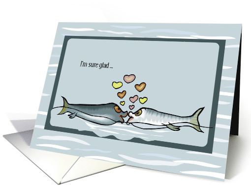 Fish Hooking Up in Love card (1492306)