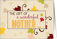 Mother Thanksgiving Gift Fall Leaves card