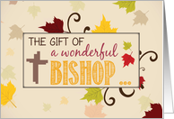 Bishop Thanksgiving Gift Fall Leaves card