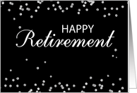 Retirement Congratulations Black with Silver Sparkles card