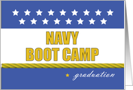 Navy Boot Camp Graduation with Stars and Rope Military card