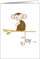 Birthday to Enjoy with Monkey on a Tree card