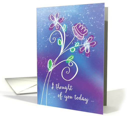 Thought Of You Today Purple Flowers card (1509776)