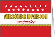 Airborne Division Graduation Congratulations with Stars and Rope card