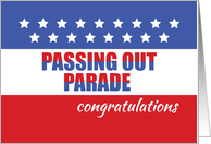 Passing Out Parade Congratulations Graduation with Stars card