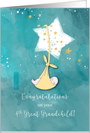 Fourth Great Grandchild Congratulations Baby in Stars card